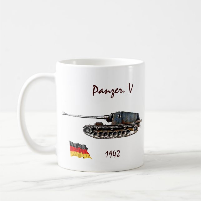 Taza De Café Panzer. V el tanque - WW II (Izquierda)
