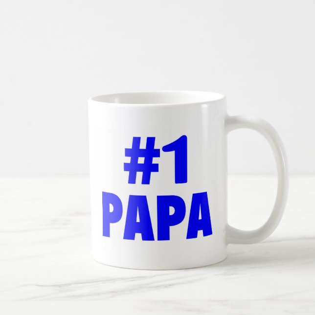 Taza De Café Papá #1 (azul) (Derecha)
