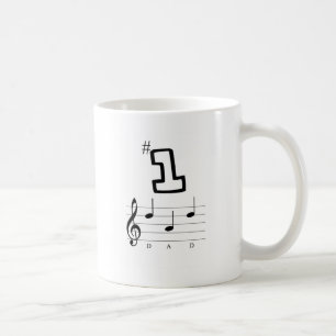 Taza De Café Papá #1 en la notación musical