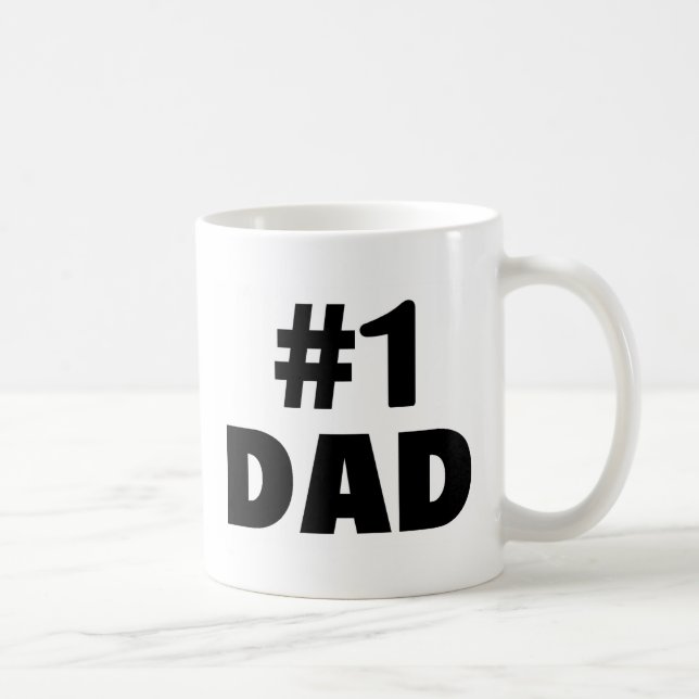 Taza De Café Papá #1 (negro) (Derecha)