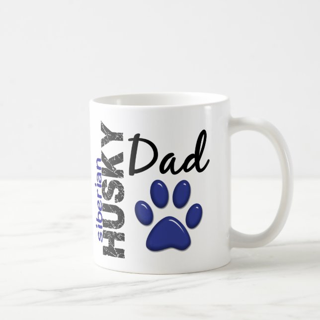Taza De Café Papá 2 del husky siberiano (Derecha)