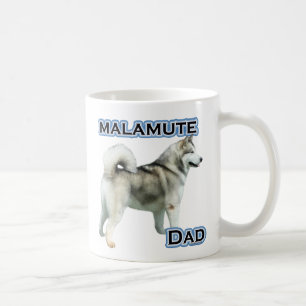 Taza De Café Papá 4 del Malamute de Alaska