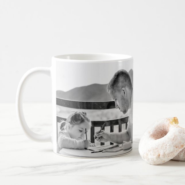 Taza De Café Papá agrega tu propio Personalizado fotográfico (Con donut)