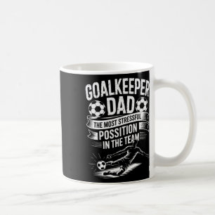 Taza De Café Papá amante del fútbol, la posición más estresante