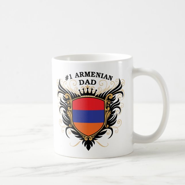 Taza De Café Papá armenio del número uno (Derecha)