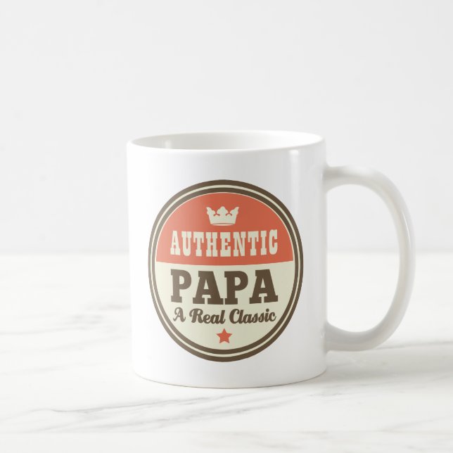 Taza De Café Papá auténtica una obra clásica real (Derecha)