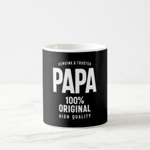 Taza De Café Papa auténtico y fiable   Regalo de padre