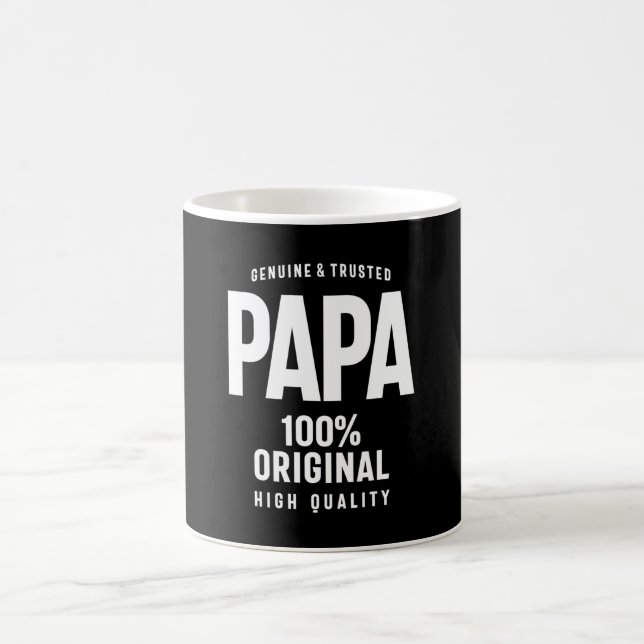 Taza De Café Papa auténtico y fiable | Regalo de padre (Centro)