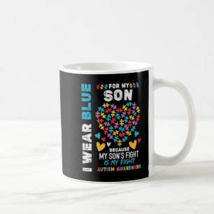Taza De Café Papá autista orgulloso, uso azul para el autismo d