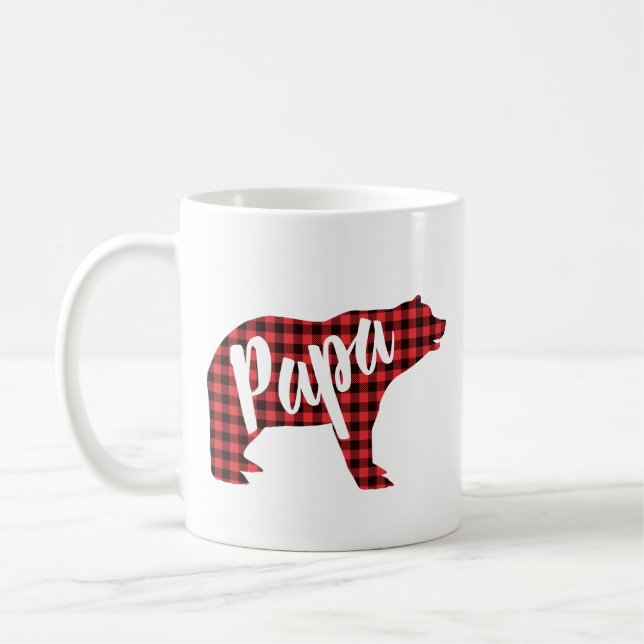 Taza De Café Papa Bear divertidos regalos del Día de los Padres (Izquierda)