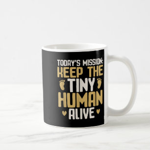 Taza De Café Papa Bebé Mantén Vivo Al Humano Pequeño Divertido