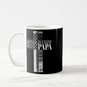 Taza De Café Papa Bendito Bandera Americana Cristiano Religioso