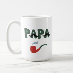 Taza De Café Papa bigote divertido día del padre 