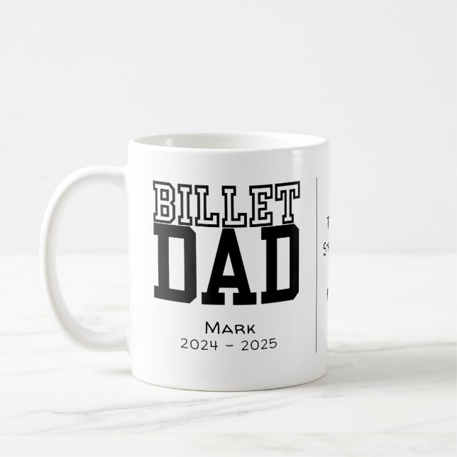 Taza De Café Papá Billet Personalizado Con Cita Sentimental (Izquierda)