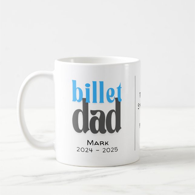 Taza De Café Papá Billet Personalizado Con Cita Sentimental (Izquierda)