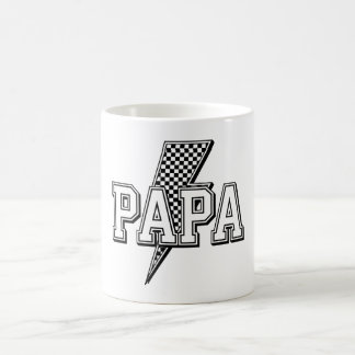 Taza De Café Papa Bold Checkered Lightning Keepsake Mug