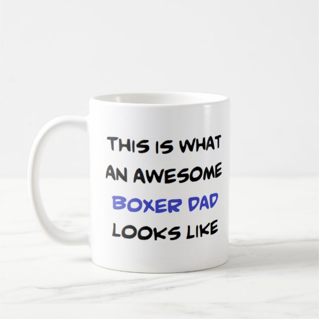 Taza De Café papá boxeador, genial (Izquierda)