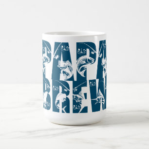 Taza De Café Papa Brew Ping Personalizado Font