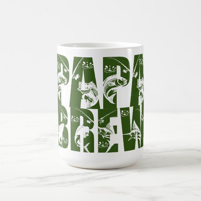 Taza De Café Papa Brew Ping Personalizado Font (Centro)
