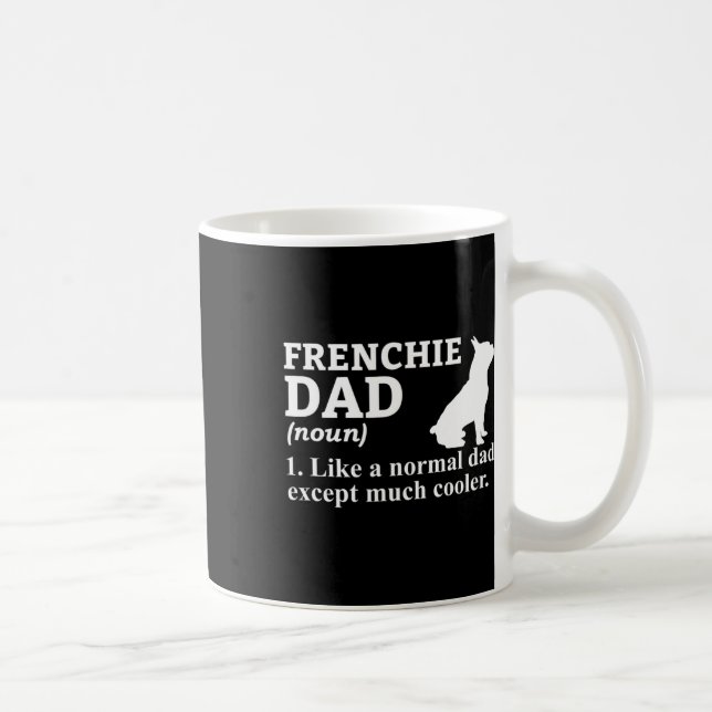 Taza De Café Papá Bulldog francés Francés Perro Cachorro francé (Derecha)