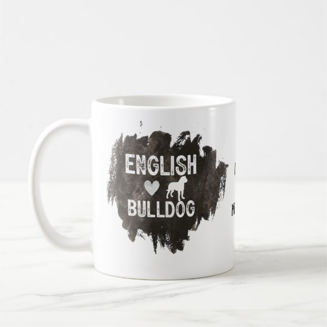 Taza De Café Papá Bulldog Inglés Día del Padre Amante de los Pe (Izquierda)