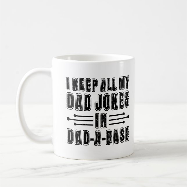 Taza De Café Papá Chistes en papá un día básico para el padre r (Izquierda)