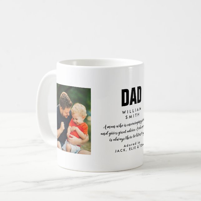 Taza De Café Papá cita foto moderna de Guay (Anverso izquierdo)