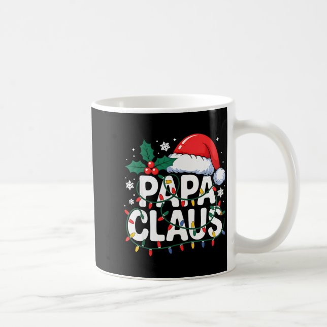 Taza De Café Papa Claus Christmas Lights Santa Family Matching  (Derecha)