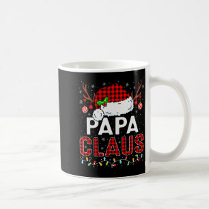 Taza De Café Papa Claus Luces de Navidad Gorro de Santa Pijama 