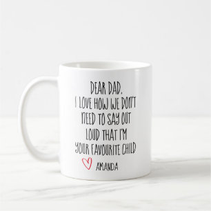 Taza De Café Papá Coffee Mug, Niño Favorito, Mug Personalizada,