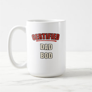 Taza De Café Papá con Cuerpo de Papá Divertido Certificado