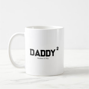 Taza De Café Papa con nombre de hijos personalizado