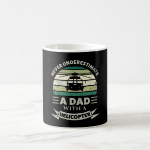 Taza De Café Papá con un helicóptero divertido regalo de los