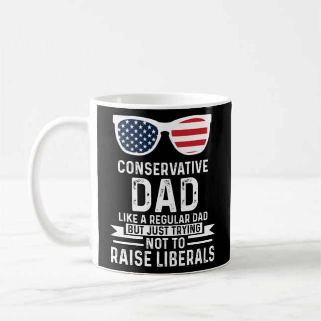 Taza De Café Papá conservador tratando de no liberales padre  (Izquierda)