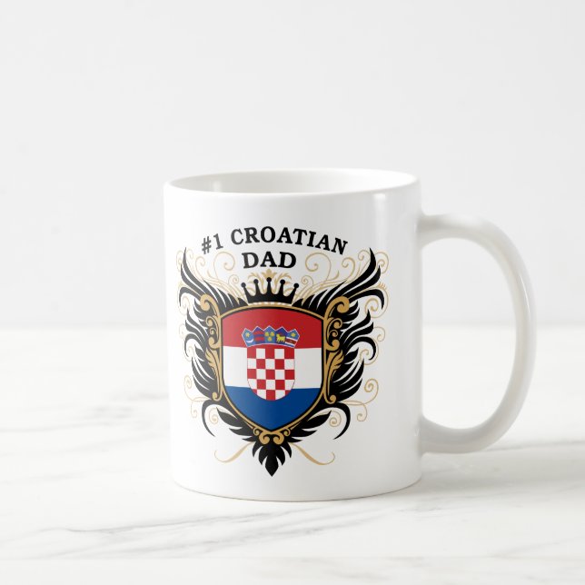 Taza De Café Papá croata del número uno (Derecha)