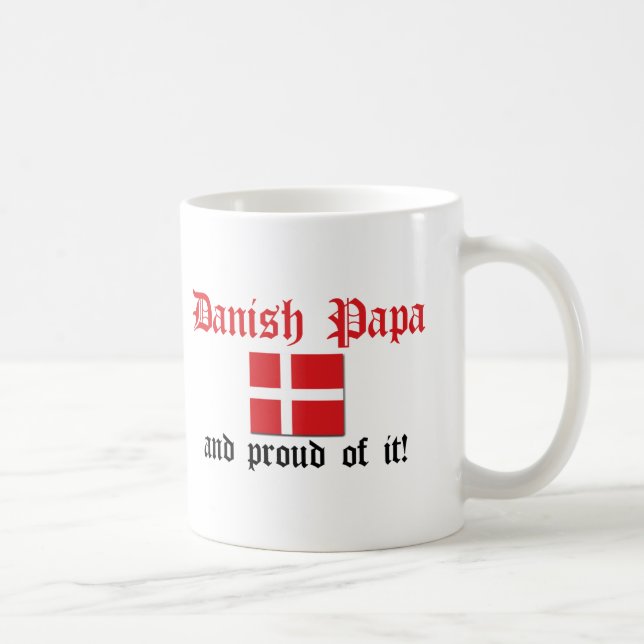 Taza De Café Papá danesa orgullosa (Derecha)
