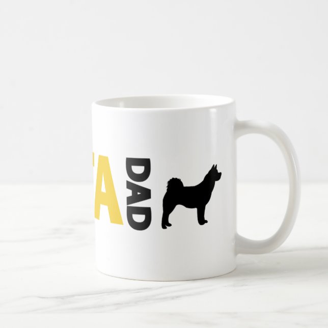 Taza De Café Papá de Akita (Derecha)