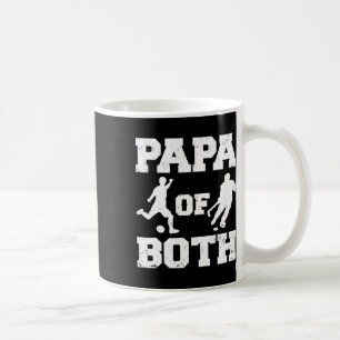 Taza De Café Papa de ambos divertido fútbol hockey Papa 