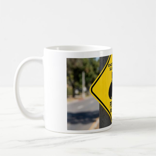 Taza De Café Papa de apoyo emocional Bulldog Francés divertido  (Izquierda)