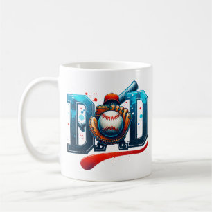 Taza De Café Papá de béisbol Día del Padre Deportes