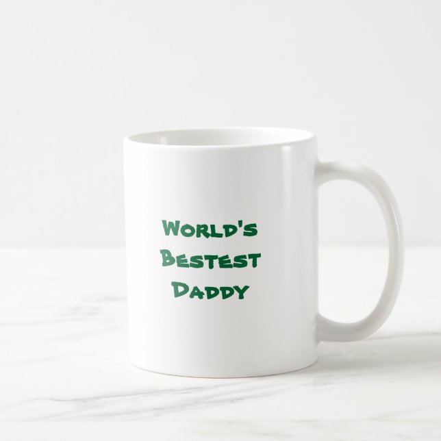 Taza De Café Papá de Bestest del mundo (Derecha)