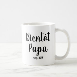 Taza De Café Papa de Bientot   Baby Shower Dad Mug francés