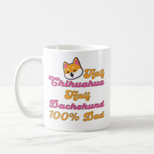 Taza De Café Papá de Chiweenie mitad Chihuahua mitad Dachshund 