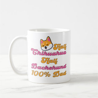 Taza De Café Papá de Chiweenie mitad Chihuahua mitad Dachshund