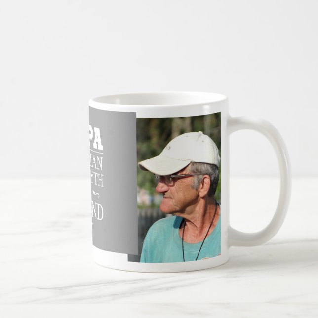 Taza De Café Papá de encargo de la foto la leyenda (Derecha)