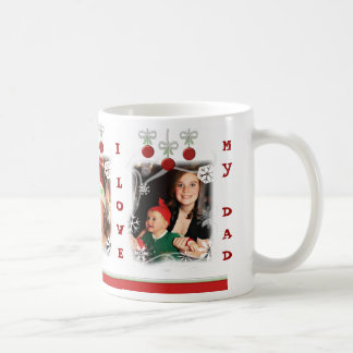Taza De Café Papá de encargo del navidad de la foto y del