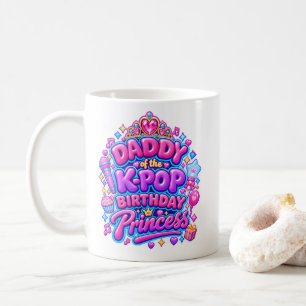 Taza De Café Papá de K-Pop "Padre de la Princesa de Cumpleaños
