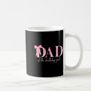 Taza De Café Papá De La Cumpleañera Familia Rosa Lazo Coquette 