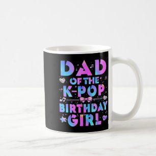 Taza De Café Papá de las chicas de cumpleaños k-pop amante de l