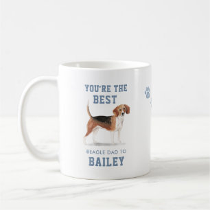 Taza De Café Papá de perro Beagle lindo Ilustración y foto